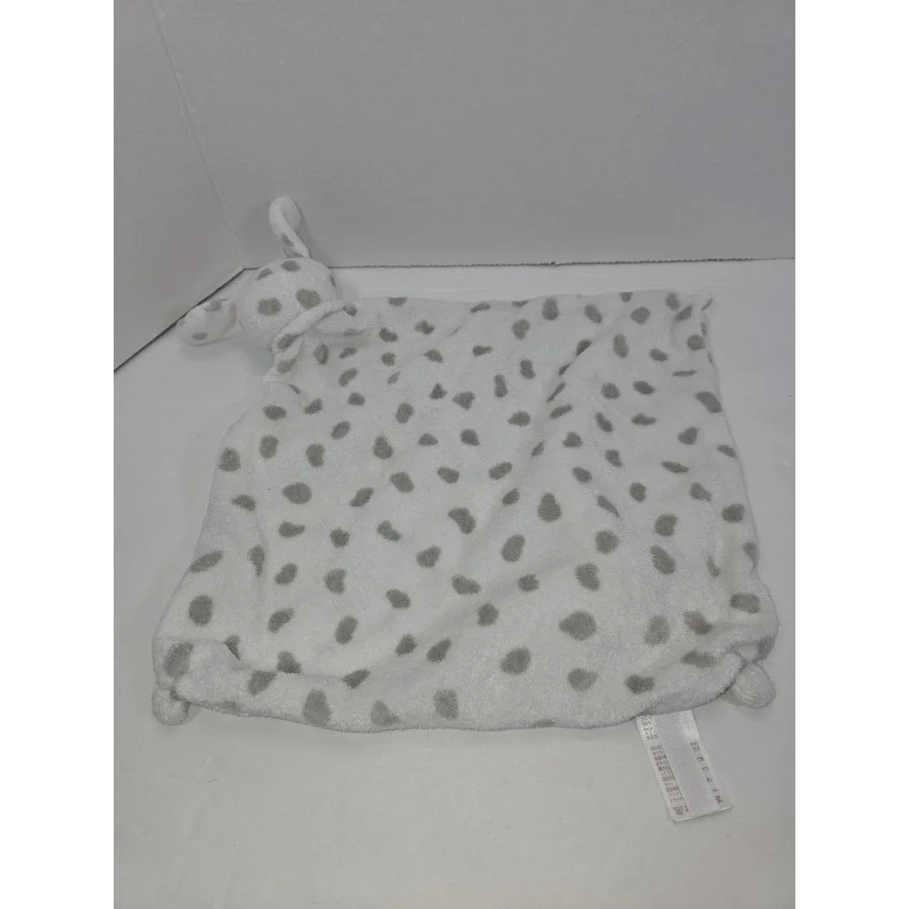 Angel Dear Plush Puppy Dog Knotted Security Baby Blanket Gray & White Lovey